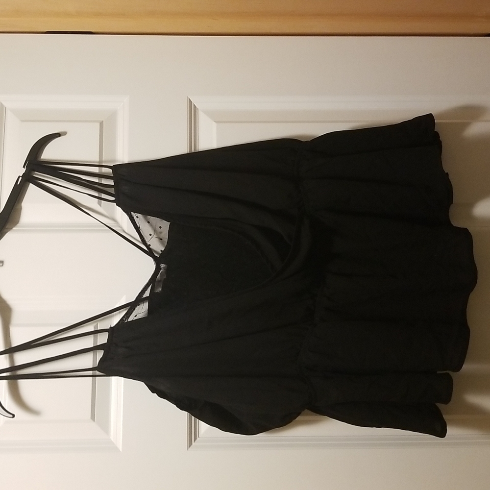 Maurice Black Peplum Top